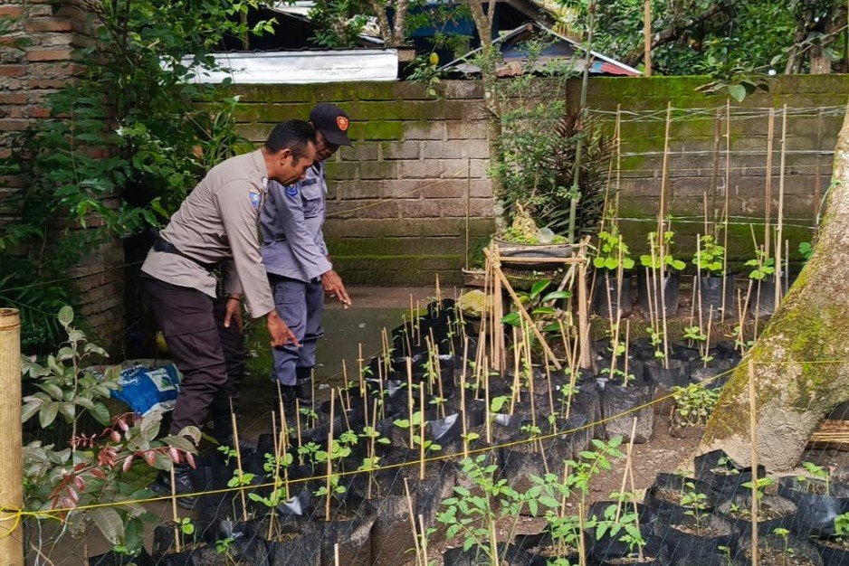 Polri Dorong Ketahanan Pangan dari Pekarangan Warga Kuripan Utara